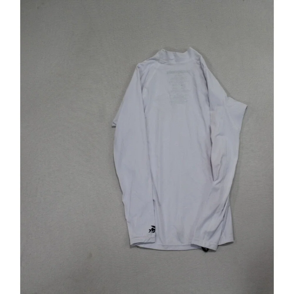 Patagonia Men White Shirt Surfing Beach Long Sleeve Polyester Size XS